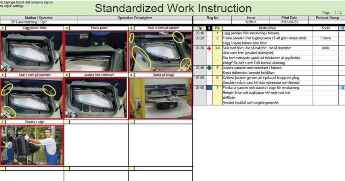 Arbetsinstruktioner